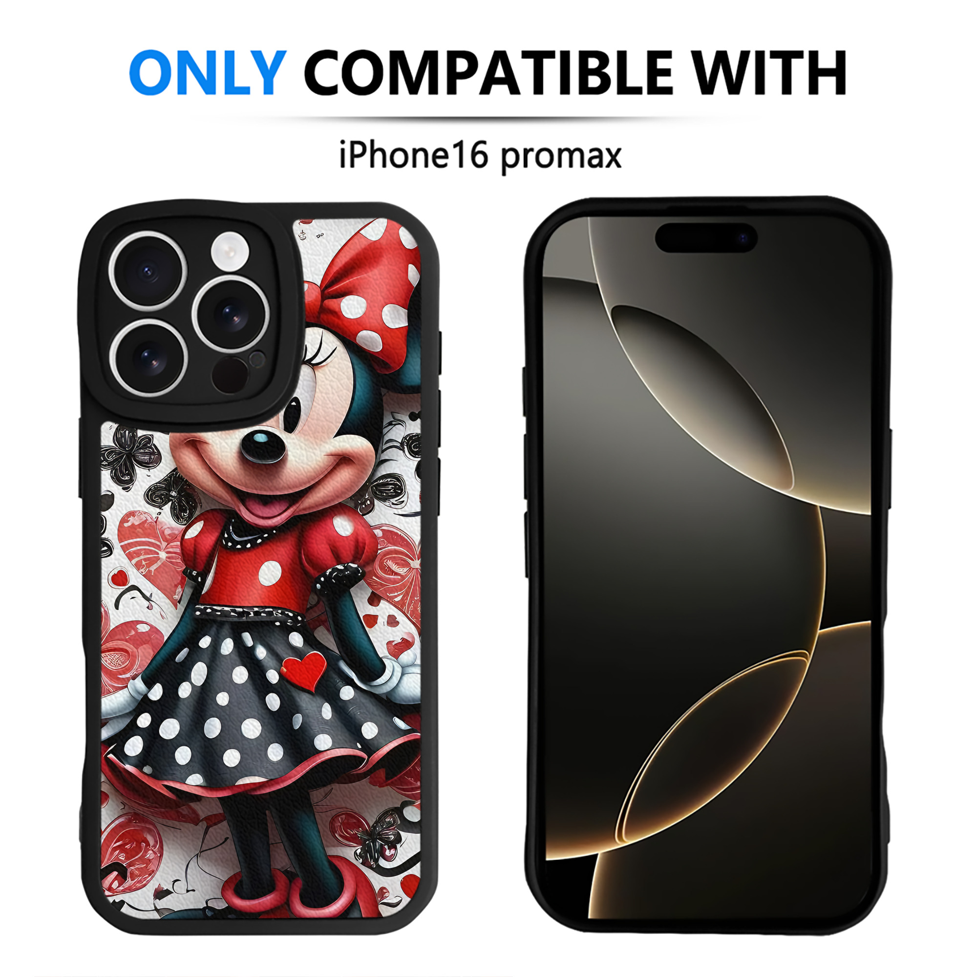 （画像用） ミッキーマウス Mickey Mouse 【iPhone 16シリーズ対応】シリコンスマホケース（レザー調） 材質：シリコン